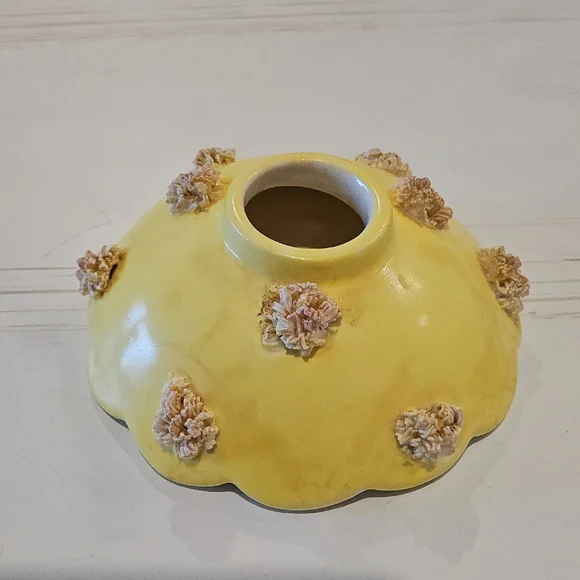 Vintage Holt Howard 1958 Yellow Ceramic Decorative Candle Holder Japan - Picture 2 of 3